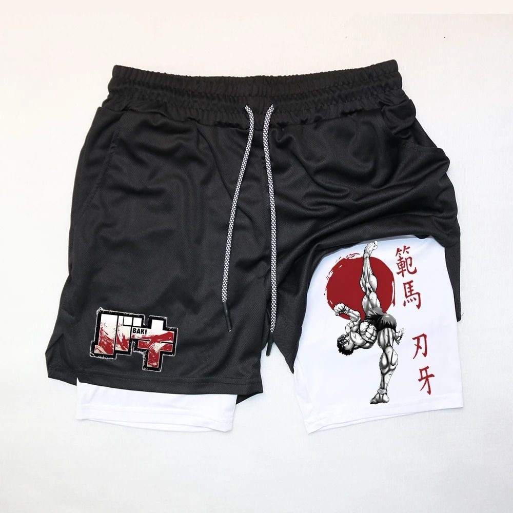 Anime Baki Hanma Gym Shorts - Black